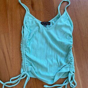 Cotton Candy LA Mint Green Ruched Cami Top – Size S